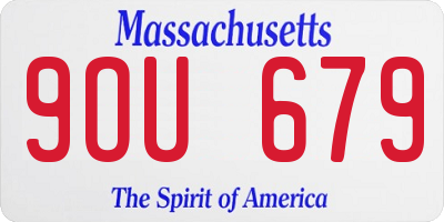 MA license plate 9OU679