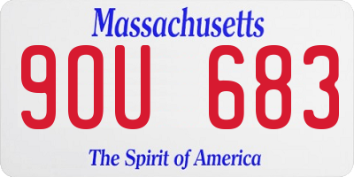 MA license plate 9OU683