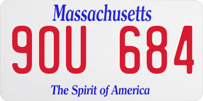 MA license plate 9OU684