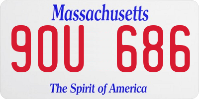 MA license plate 9OU686