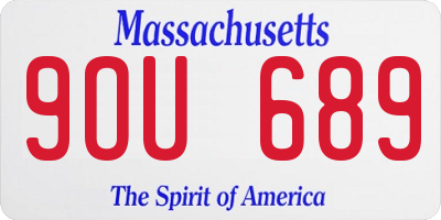 MA license plate 9OU689
