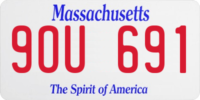 MA license plate 9OU691