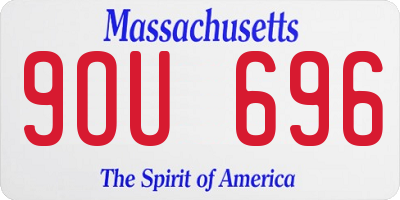 MA license plate 9OU696