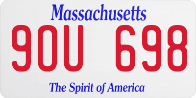 MA license plate 9OU698