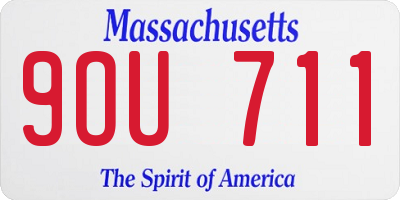 MA license plate 9OU711