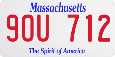 MA license plate 9OU712