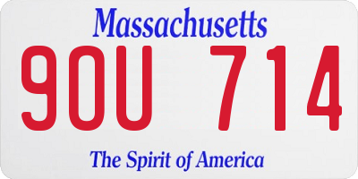 MA license plate 9OU714