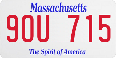 MA license plate 9OU715