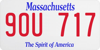 MA license plate 9OU717
