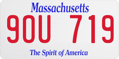 MA license plate 9OU719