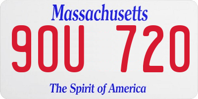 MA license plate 9OU720