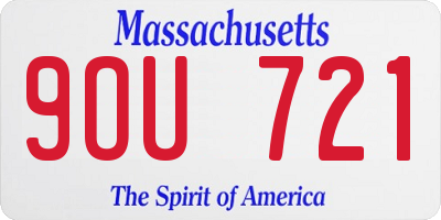 MA license plate 9OU721