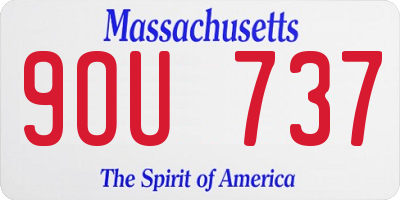 MA license plate 9OU737