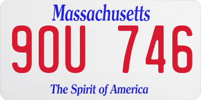 MA license plate 9OU746