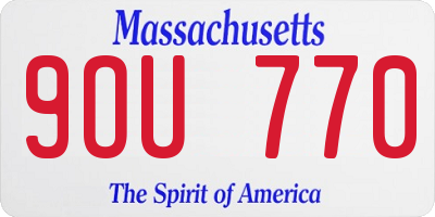 MA license plate 9OU770
