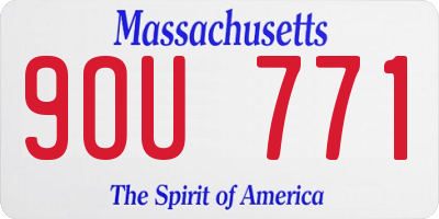 MA license plate 9OU771