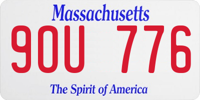 MA license plate 9OU776