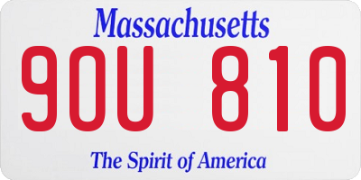 MA license plate 9OU810