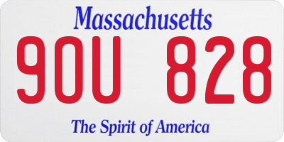 MA license plate 9OU828