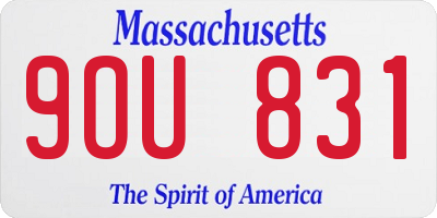 MA license plate 9OU831