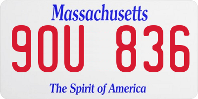 MA license plate 9OU836