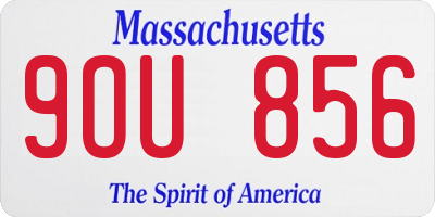 MA license plate 9OU856