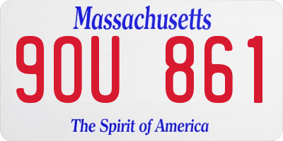 MA license plate 9OU861