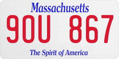 MA license plate 9OU867