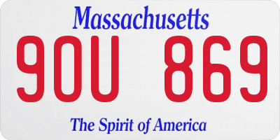 MA license plate 9OU869