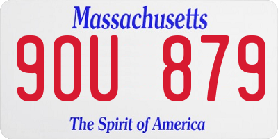 MA license plate 9OU879