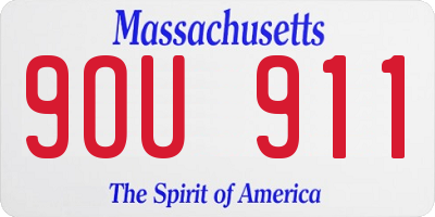 MA license plate 9OU911