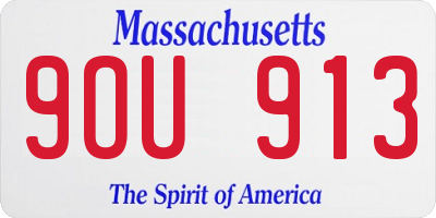 MA license plate 9OU913