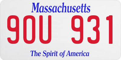 MA license plate 9OU931