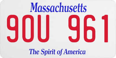 MA license plate 9OU961