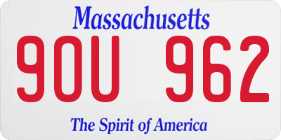 MA license plate 9OU962