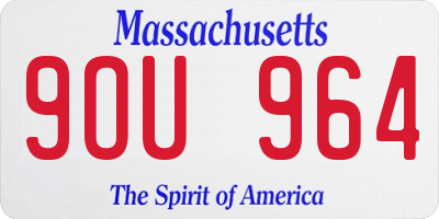 MA license plate 9OU964