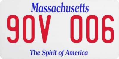 MA license plate 9OV006