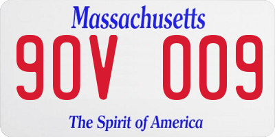 MA license plate 9OV009
