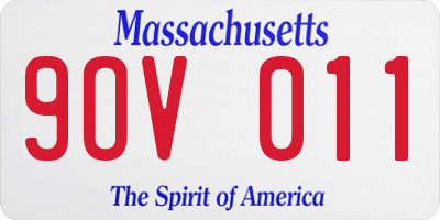 MA license plate 9OV011