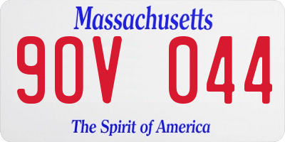 MA license plate 9OV044
