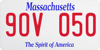 MA license plate 9OV050