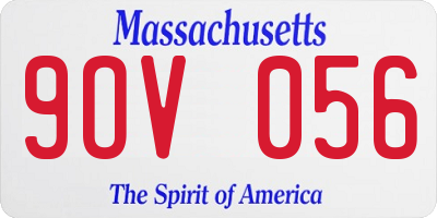 MA license plate 9OV056