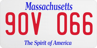 MA license plate 9OV066