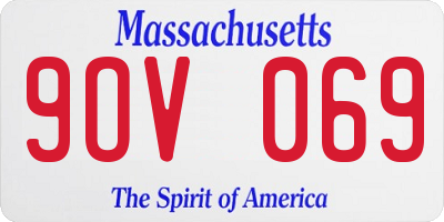 MA license plate 9OV069