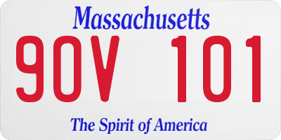 MA license plate 9OV101