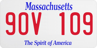 MA license plate 9OV109