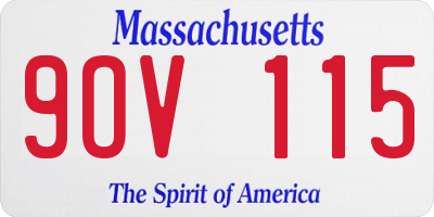 MA license plate 9OV115