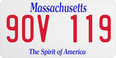 MA license plate 9OV119