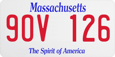 MA license plate 9OV126