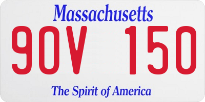 MA license plate 9OV150
